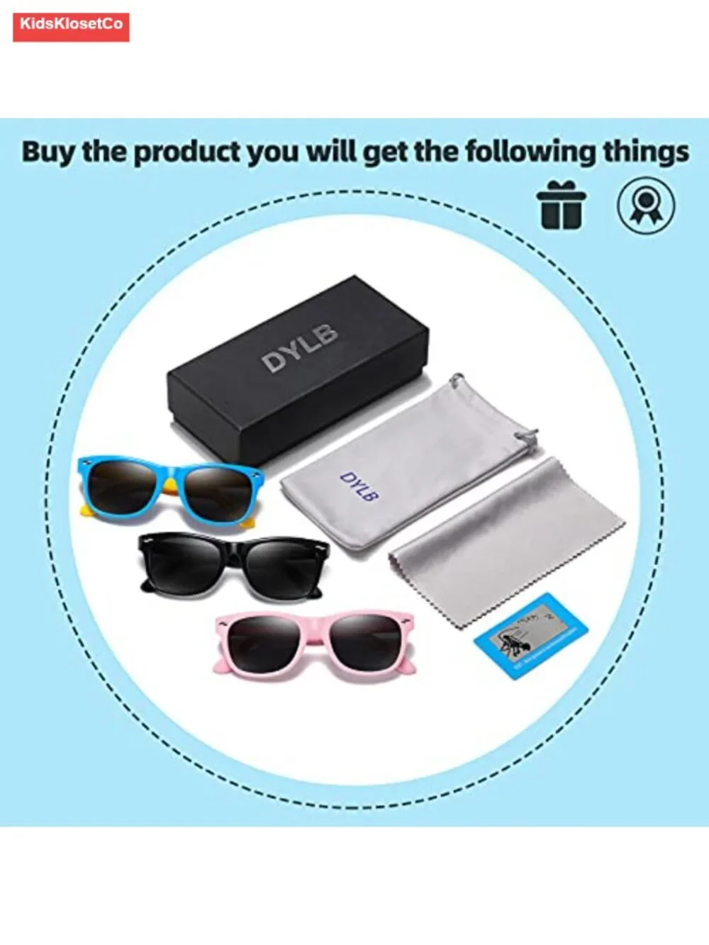 3 Pack Polarized Sunglasses for Kids